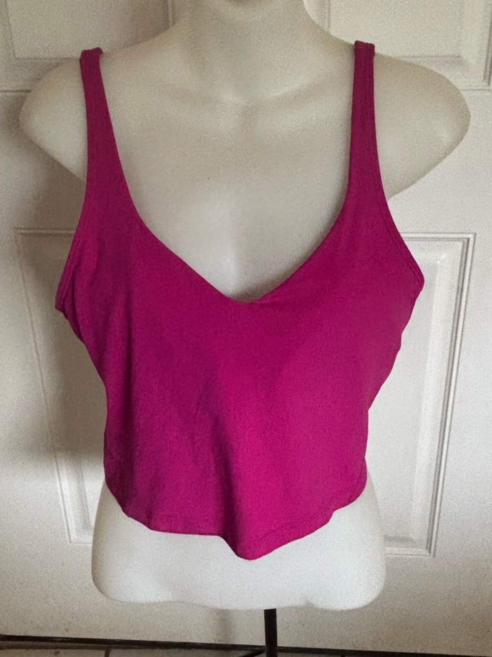 Size 12 Lululemon solid Magenta Purple self bra padded Align Tank Top.  In EUC!